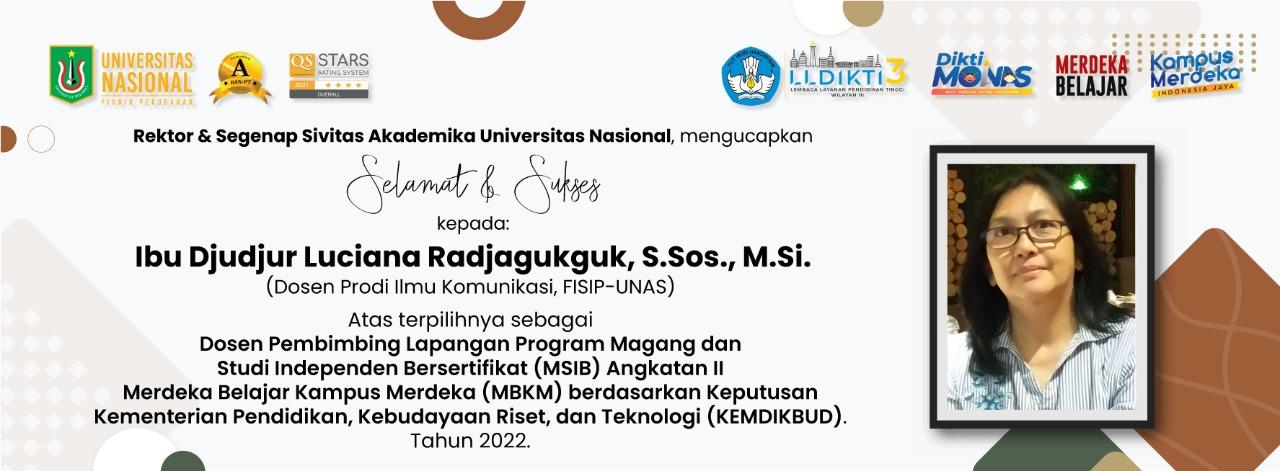 You are currently viewing Selamat & Sukses Kepada Ibu Djudjur Luciana Radjagukguk, S.Sos., M.Si