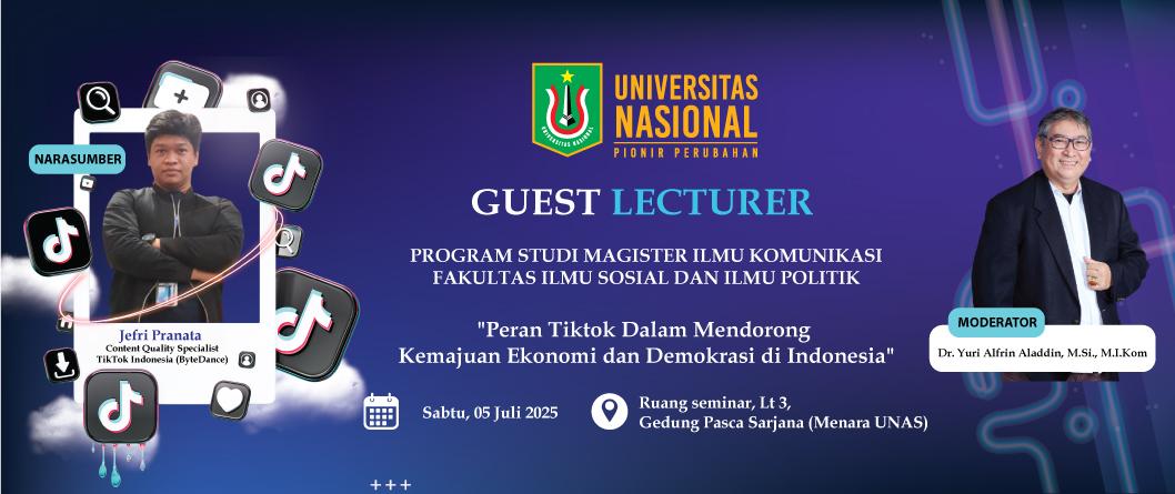 Guest Lecturer : Peran TikTok Dalam Mendorong Kemajuan Ekonomi dan Demokrasi di Indonesia